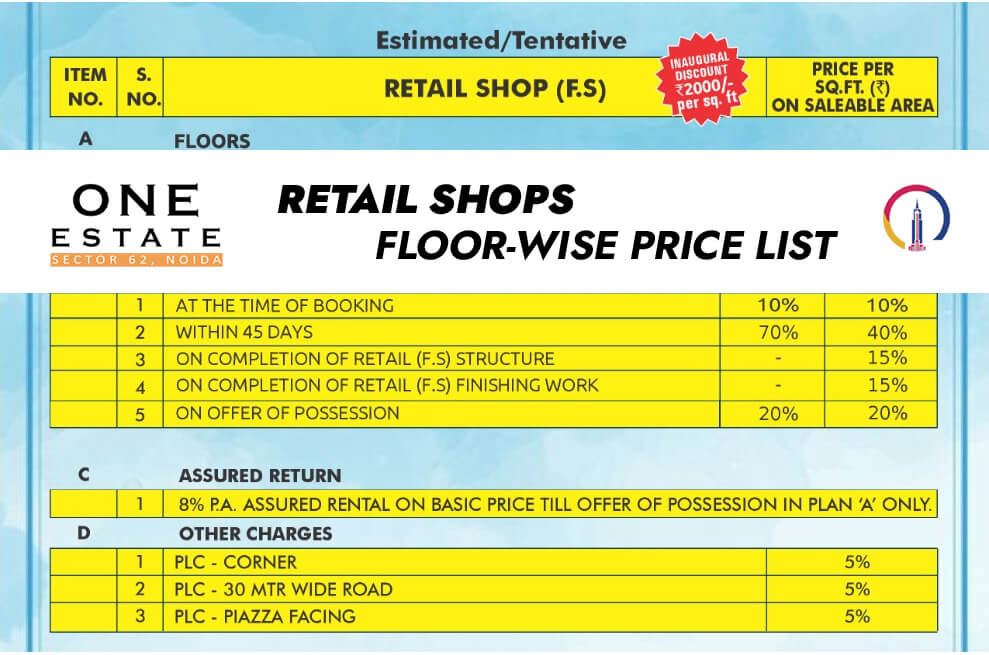 One Estate Noida office price